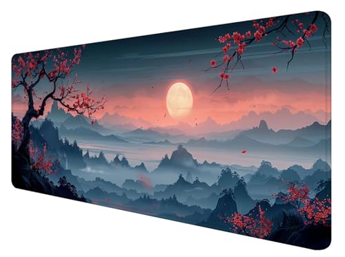 Gaming Mauspad XXL 800 x 300 mm, Blau Mauspad Groß mit Vernähten Kanten, Gaming Mousepad Landschaft mit Verbessert Präzision und Geschwindigkeit, Mousepad XXL Wasserdicht für Gaming, Büro, Zuhause N-8 Gaming Mauspad XXL 800 x 300 mm, Blau Mauspad Groß mit Vernähten Kanten, Gaming Mousepad Landschaft mit Verbessert Präzision und Geschwindigkeit, Mousepad XXL Wasserdicht für Gaming, Büro, Zuhause N-8 von ADCCAT