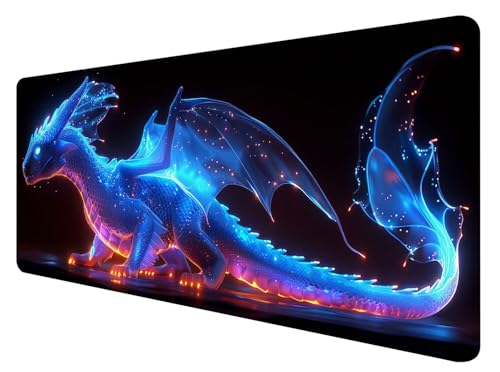Gaming Mauspad XXL 900 x 400 mm, Magie Mauspad Groß mit Vernähten Kanten, Gaming Mousepad Drachen mit Verbessert Präzision und Geschwindigkeit, Mousepad XXL Wasserdicht für Gaming, Büro, Zuhause P-9 Gaming Mauspad XXL 900 x 400 mm, Magie Mauspad Groß mit Vernähten Kanten, Gaming Mousepad Drachen mit Verbessert Präzision und Geschwindigkeit, Mousepad XXL Wasserdicht für Gaming, Büro, Zuhause P-9 von ADCCAT