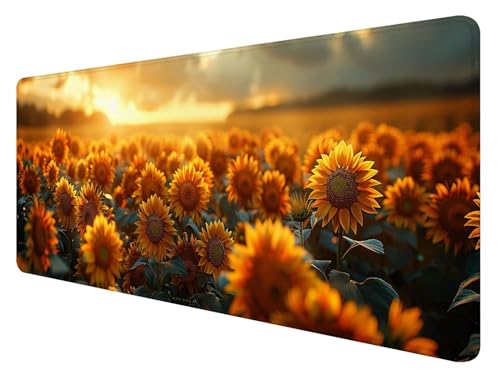 Gaming Mauspad XXL 900 x 400 mm, Orange Mauspad Groß mit Vernähten Kanten, Gaming Mousepad Sonnenblume mit Verbessert Präzision und Geschwindigkeit, Mousepad XXL Wasserdicht für Büro, Zimmer Deko Z-3 Gaming Mauspad XXL 900 x 400 mm, Orange Mauspad Groß mit Vernähten Kanten, Gaming Mousepad Sonnenblume mit Verbessert Präzision und Geschwindigkeit, Mousepad XXL Wasserdicht für Büro, Zimmer Deko Z-3 von ADCCAT