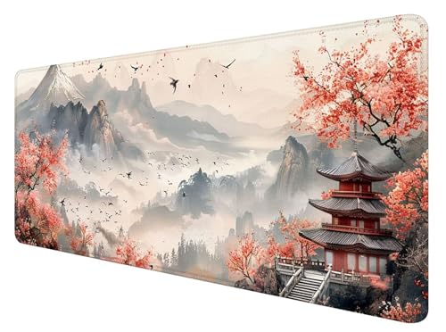 Mauspad XXL, 1200x600mm Gaming Mauspad Japanisch, XXL Mousepad Groß mit rutschfeste Gummibasis, Mauspad Nebel Wasserdicht & rutschfest, Großer Erweiterter Schreibtischunterlage für Home Office J-6 Mauspad XXL, 1200x600mm Gaming Mauspad Japanisch, XXL Mousepad Groß mit rutschfeste Gummibasis, Mauspad Nebel Wasserdicht & rutschfest, Großer Erweiterter Schreibtischunterlage für Home Office J-6 von ADCCAT