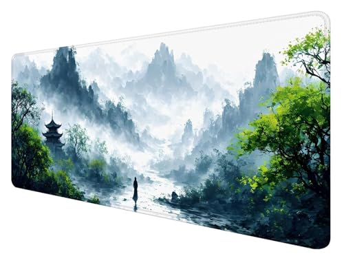 Mauspad XXL, 800x300mm Gaming Mauspad Berg, XXL Mousepad Groß mit rutschfeste Gummibasis, Mauspad Landschaft Wasserdicht & rutschfest, Großer Erweiterter Schreibtischunterlage für Home Office Y-0 Mauspad XXL, 800x300mm Gaming Mauspad Berg, XXL Mousepad Groß mit rutschfeste Gummibasis, Mauspad Landschaft Wasserdicht & rutschfest, Großer Erweiterter Schreibtischunterlage für Home Office Y-0 von ADCCAT