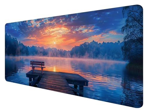 Mauspad XXL, 800x300mm Gaming Mauspad Seebrücke, XXL Mousepad Groß mit rutschfeste Gummibasis, Mauspad See Wasserdicht & rutschfest, Großer Erweiterter Schreibtischunterlage für Home Office Dekor V-1 Mauspad XXL, 800x300mm Gaming Mauspad Seebrücke, XXL Mousepad Groß mit rutschfeste Gummibasis, Mauspad See Wasserdicht & rutschfest, Großer Erweiterter Schreibtischunterlage für Home Office Dekor V-1 von ADCCAT