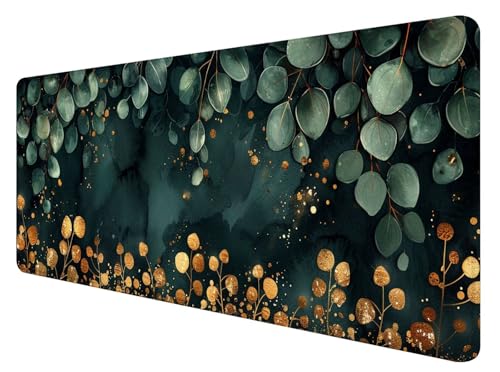 Mauspad XXL, 800x400mm Gaming Mauspad Grün, XXL Mousepad Groß mit rutschfeste Gummibasis, Mauspad Gold Wasserdicht & rutschfest, Großer Erweiterter Schreibtischunterlage für Home Office Dekor O-0 Mauspad XXL, 800x400mm Gaming Mauspad Grün, XXL Mousepad Groß mit rutschfeste Gummibasis, Mauspad Gold Wasserdicht & rutschfest, Großer Erweiterter Schreibtischunterlage für Home Office Dekor O-0 von ADCCAT