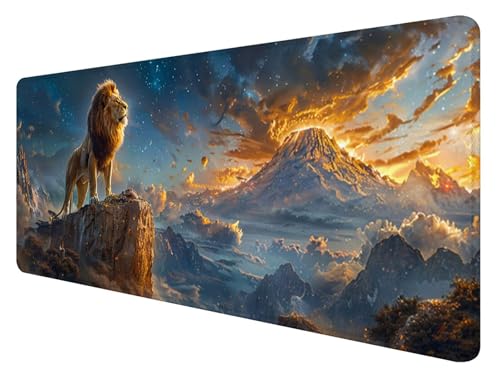Mauspad XXL, 800x400mm Gaming Mauspad Löwe, XXL Mousepad Groß mit Rutschfeste Gummibasis, Mauspad Sonnenuntergang Wasserdicht & rutschfest, Großer Erweiterter Schreibtischunterlage für Home Office X-0 Mauspad XXL, 800x400mm Gaming Mauspad Löwe, XXL Mousepad Groß mit Rutschfeste Gummibasis, Mauspad Sonnenuntergang Wasserdicht & rutschfest, Großer Erweiterter Schreibtischunterlage für Home Office X-0 von ADCCAT