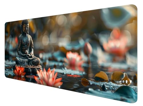 Mauspad XXL, 900x400mm Gaming Mauspad Statue, XXL Mousepad Groß mit rutschfeste Gummibasis, Mauspad Buddha Wasserdicht & rutschfest, Großer Erweiterter Schreibtischunterlage für Home Office Dekor W-1 Mauspad XXL, 900x400mm Gaming Mauspad Statue, XXL Mousepad Groß mit rutschfeste Gummibasis, Mauspad Buddha Wasserdicht & rutschfest, Großer Erweiterter Schreibtischunterlage für Home Office Dekor W-1 von ADCCAT
