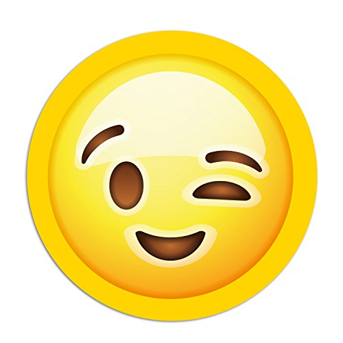 Addies Mousepad Emoji/Emoticons. Sehr schönes Mauspad Motiv in feiner Cellophan Geschenk-Verpackung mit Kautschuk Untermaterial, rund, 190mm Durchmesser, Motiv-zwinkern Addies Mousepad Emoji/Emoticons. Sehr schönes Mauspad Motiv in feiner Cellophan Geschenk-Verpackung mit Kautschuk Untermaterial, rund, 190mm Durchmesser, Motiv-zwinkern von ADDIES