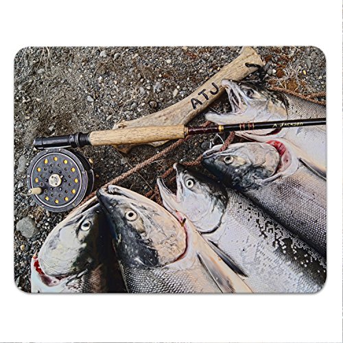 Addies Mousepad - Fishing - schönes Mauspad Motiv in edler Geschenk-Verpackung mit Kautschuk Untermaterial, 240x190mm Addies Mousepad - Fishing - schönes Mauspad Motiv in edler Geschenk-Verpackung mit Kautschuk Untermaterial, 240x190mm von ADDIES