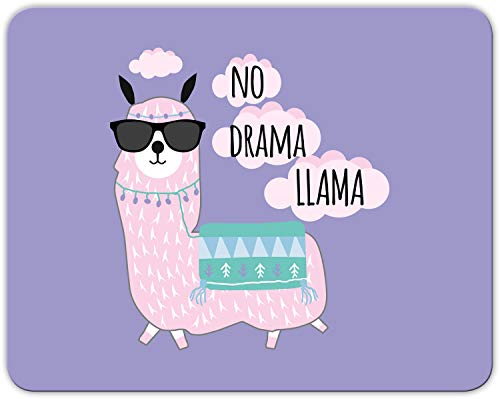 Addies Mousepad 'NO DRAMA LLAMA' schönes Mauspad in feiner Cellophan Geschenk-Verpackung mit Kautschuk Untermaterial - MP01 Addies Mousepad 'NO DRAMA LLAMA' schönes Mauspad in feiner Cellophan Geschenk-Verpackung mit Kautschuk Untermaterial - MP01 von ADDIES