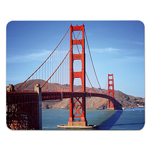 Addies Mousepad SAN FRANCISCO, schönes Mauspad Motiv in feiner Cellophan Geschenk-Verpackung mit Kautschuk Untermaterial, 240x190mm von ADDIES