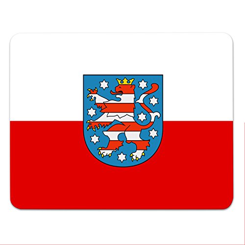 Addies Mousepad THÜRINGEN - schönes Mauspad Motiv in edler Geschenk-Verpackung mit Kautschuk Untermaterial, 240x190mm - Bundesländer Flaggen Addies Mousepad THÜRINGEN - schönes Mauspad Motiv in edler Geschenk-Verpackung mit Kautschuk Untermaterial, 240x190mm - Bundesländer Flaggen von ADDIES