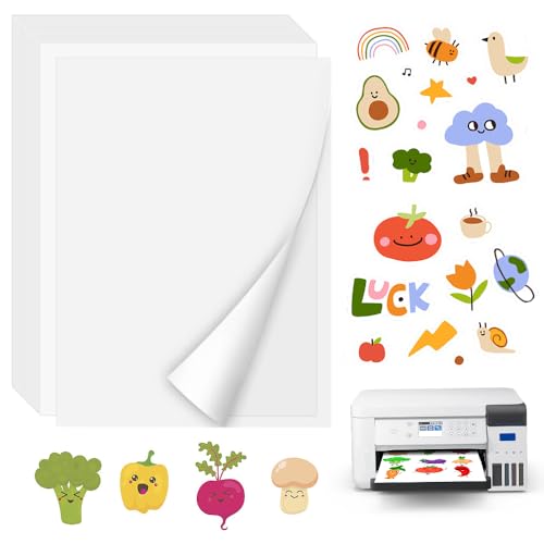 ADERTOS 30 Stk A4 Bedruckbare Klebefolie Mattweiß Sticker Papier Zum Bedrucken Selbstklebende Klebefolie Druckerpapier Aufkleberfolie Bedruckbar Vinylfolie für Tintenstrahldrucker Laserdrucker von ADERTOS