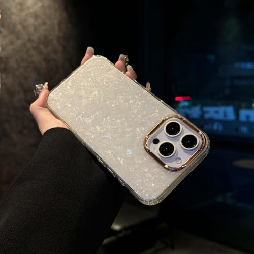 ADKOT Bling Shell Pattern Kunststoff-Stoßstangenhülle für iPhone 16 15 14 13 12 11 Pro Max Plus Beschichtung Linsenrahmenabdeckung, Weiß, Für iPhone 14 Plus ADKOT Bling Shell Pattern Kunststoff-Stoßstangenhülle für iPhone 16 15 14 13 12 11 Pro Max Plus Beschichtung Linsenrahmenabdeckung, Weiß, Für iPhone 14 Plus von ADKOT