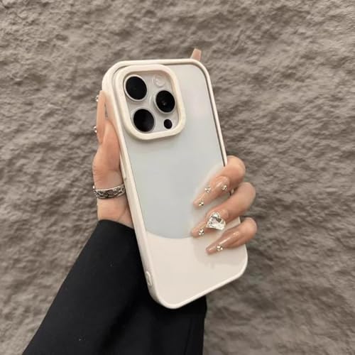 ADKOT Candy Color Soft Silikonrahmen Transparente Handyhülle für iPhone 16 15 14 13 12 11 Pro Max Plus Bumper Shell (Für 11Pro/Weiß) von ADKOT