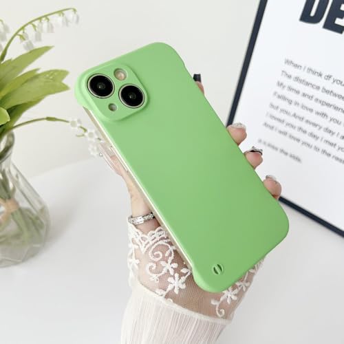 ADKOT Dünne, rahmenlose, Matte Stoßstangenhülle für iPhone 15 14 13 12 11 Mini Pro X XS XR Max 8 7 6 Plus SE Hartschalen-Linsenschutzhülle, grün, für iPhone 12Pro max von ADKOT