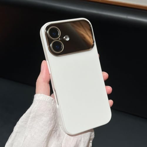 ADKOT Linsenfolienschutz, Matte Hülle für iPhone 16 15 14 13 12 11 Pro Max, großes Fenster, Harte, solide Hülle (für iPhone 12/Weiß) von ADKOT
