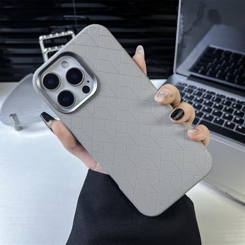 ADKOT Luxuriöse magnetische Telefonhülle aus geometrischem Leder für iPhone 16 15 12 13 14 Pro Max, schützende Business-Hülle, Hellgrau, für iPhone 15 ADKOT Luxuriöse magnetische Telefonhülle aus geometrischem Leder für iPhone 16 15 12 13 14 Pro Max, schützende Business-Hülle, Hellgrau, für iPhone 15 von ADKOT
