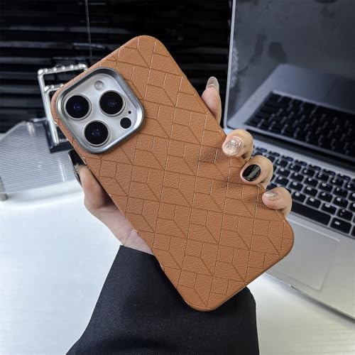 ADKOT Luxuriöse magnetische Telefonhülle aus geometrischem Leder für iPhone 16 15 12 13 14 Pro Max, schützende Business-Hülle, braun, für iPhone 12 ADKOT Luxuriöse magnetische Telefonhülle aus geometrischem Leder für iPhone 16 15 12 13 14 Pro Max, schützende Business-Hülle, braun, für iPhone 12 von ADKOT