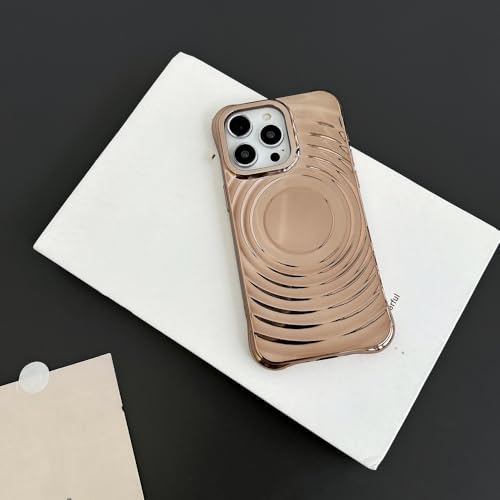 ADKOT Magnetische Hülle mit 3D-Wasserwellenmuster für iPhone 16 15 14 13 Plus 12 11 Pro Max, kabellose Ladeplattierung, Stoßstangenabdeckung, Gold, für iPhone 12 Pro ADKOT Magnetische Hülle mit 3D-Wasserwellenmuster für iPhone 16 15 14 13 Plus 12 11 Pro Max, kabellose Ladeplattierung, Stoßstangenabdeckung, Gold, für iPhone 12 Pro von ADKOT