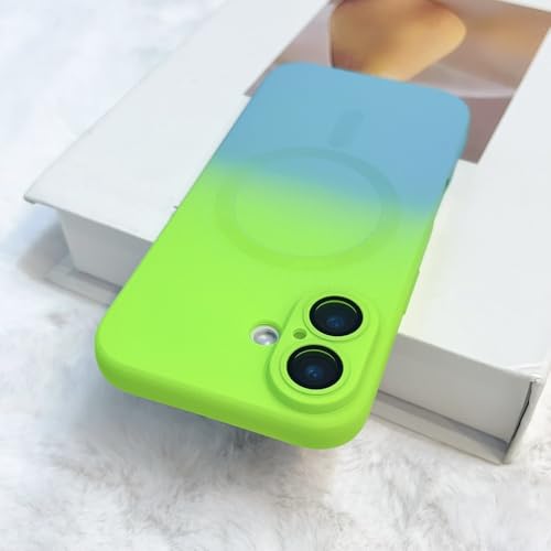 ADKOT Matte Silikonhüllen mit Farbverlauf für iPhone 16 15 14 13 12 11 Pro Plus Max Mehrfarbige magnetische Linsenglas-Rückseite, Grün Blau, Für iPhone 15 Pro ADKOT Matte Silikonhüllen mit Farbverlauf für iPhone 16 15 14 13 12 11 Pro Plus Max Mehrfarbige magnetische Linsenglas-Rückseite, Grün Blau, Für iPhone 15 Pro von ADKOT