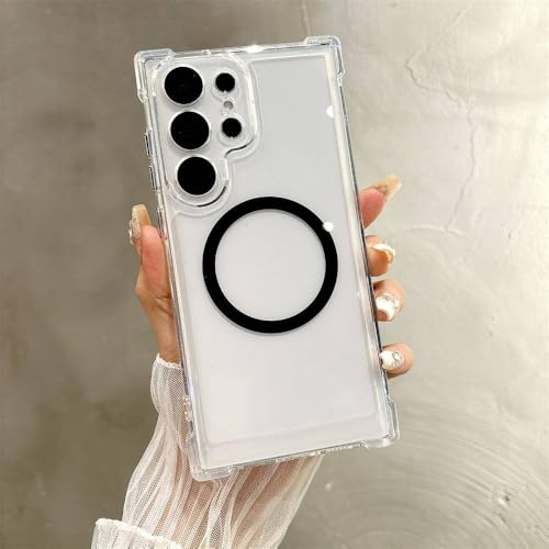ADKOT Transparente magnetische Panzerhülle für Samsung S25 S23 S24 Plus S21 S22 Ultra-Luxus-Ecken verstärkte Schutzhülle, Pink, für Galaxy S23 ADKOT Transparente magnetische Panzerhülle für Samsung S25 S23 S24 Plus S21 S22 Ultra-Luxus-Ecken verstärkte Schutzhülle, Pink, für Galaxy S23 von ADKOT