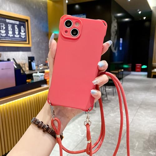 ADKOT Weiche Handyhülle aus flüssigem Silikon für iPhone 15 Pro Max für iPhone 14 13 12 11 Pro Max X XS Max XR 8 7 Plus Lanyard Cord Back Cover, rot, für iPhone 15Promax ADKOT Weiche Handyhülle aus flüssigem Silikon für iPhone 15 Pro Max für iPhone 14 13 12 11 Pro Max X XS Max XR 8 7 Plus Lanyard Cord Back Cover, rot, für iPhone 15Promax von ADKOT