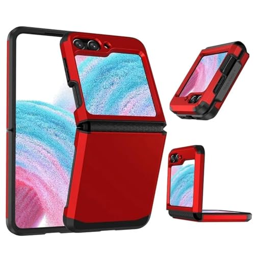Handyhülle für Samsung Galaxy Z Flip 6 5 4 3 Flip6 Flip5 Flip4 Flip3 Schlanke Schutzhülle (Für Z Flip 6/Rot) von ADKOT