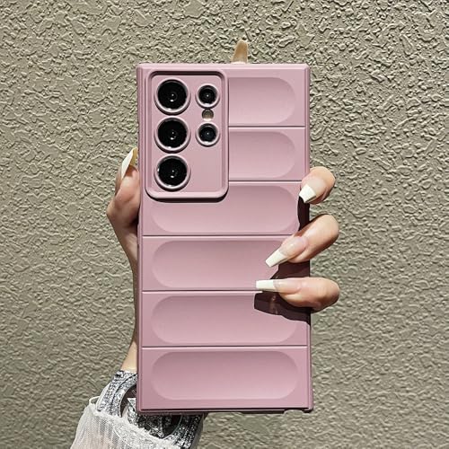 Luxuriöse, Matte, weiche Silikonhülle mit 3D-Streifen für Samsung S24 S23 S22 S21 Ultra Plus A73 A55 A54 A53 A35 A33 Rückseite, Pink, für Galaxy S23Plus Luxuriöse, Matte, weiche Silikonhülle mit 3D-Streifen für Samsung S24 S23 S22 S21 Ultra Plus A73 A55 A54 A53 A35 A33 Rückseite, Pink, für Galaxy S23Plus von ADKOT