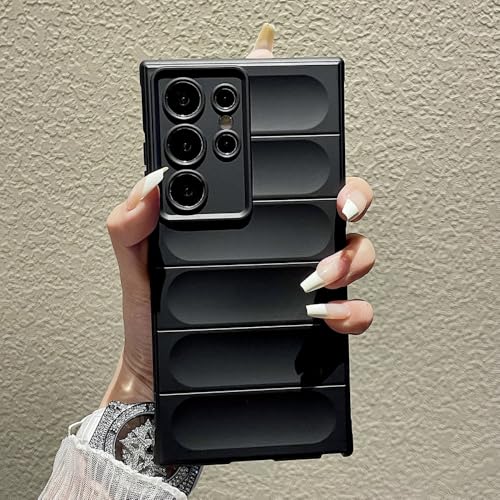Luxuriöse, Matte, weiche Silikonhülle mit 3D-Streifen für Samsung S24 S23 S22 S21 Ultra Plus A73 A55 A54 A53 A35 A33 Rückseite, Schwarz, Für Galaxy S23Plus Luxuriöse, Matte, weiche Silikonhülle mit 3D-Streifen für Samsung S24 S23 S22 S21 Ultra Plus A73 A55 A54 A53 A35 A33 Rückseite, Schwarz, Für Galaxy S23Plus von ADKOT