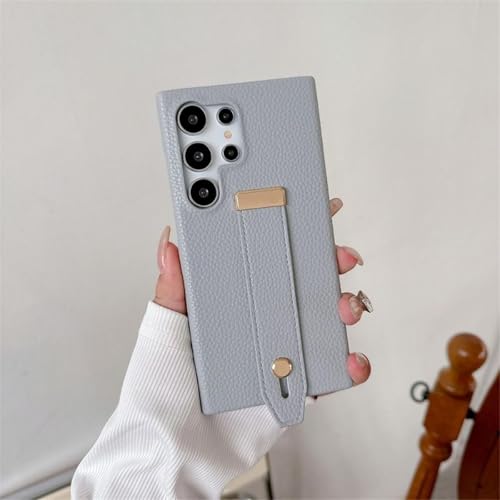 Lychee Grain Texture Lederarmband-Handyhülle für Samsung Galaxy S23 Fe S24 S22 Ultra Plus A14 A24 A33 A54 5g A05 Pu-Hüllen (Für S23FE/Cyan) von ADKOT