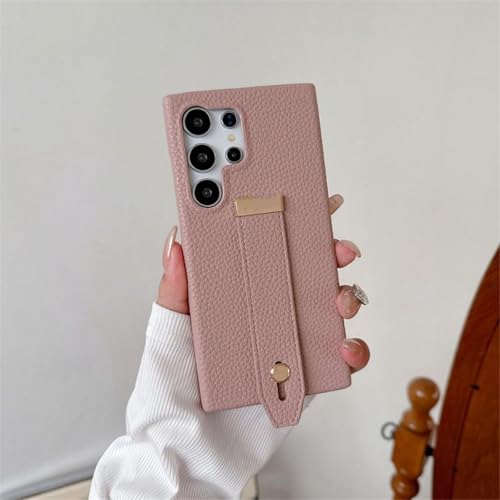 Lychee Grain Texture Lederarmband-Handyhülle für Samsung Galaxy S23 Fe S24 S22 Ultra Plus A14 A24 A33 A54 5g A05 Pu-Hüllen (Für S24/Flesh) von ADKOT