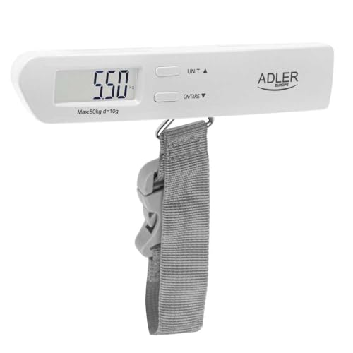 ADLER Kofferwaage, LCD-Display mit Hintergrundbeleuchtung, Automatische Abschaltung von ADLER