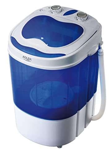 ADLER AD8051 Mini Waschmaschine mit Schleuder Funtkion Waschautomat Camping Reise mobile Singlehaushalt Waschmaschine Toploader mit Wäscheschleuder bis 3KG von ADLER