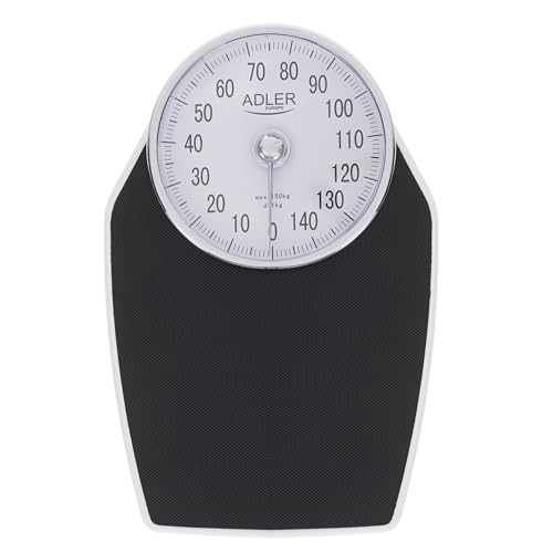 Adler AD8177 Mechanische Personenwaage bis zu 150kg, Analoge Badezimmerwaage hohe Genauigkeit, Anti-Rutsch-Oberfläche, Nicht-Digital, Einfach zu Bedienen, ohne Batterien Adler AD8177 Mechanische Personenwaage bis zu 150kg, Analoge Badezimmerwaage hohe Genauigkeit, Anti-Rutsch-Oberfläche, Nicht-Digital, Einfach zu Bedienen, ohne Batterien von ADLER