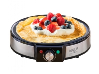 Waffeleisen Adler Crepe Maker AD 3058 1600 W, Anzahl der Teiglinge 1, Crepe, Edelstahl/Schwarz von ADLER