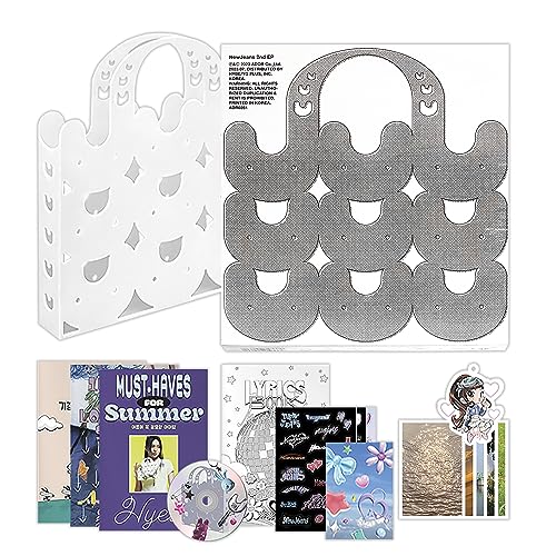 NewJeans - 2nd EP [Get Up] (Bunny Beach Bag ver. - HYEIN Ver.) Bag + Outbox + Inner Box + Photobook (A+B+C) + Lyric Book + Photocards + Stickers + CD + Postcards + Bookmark + 1 PVC Card von ADOR Ent.