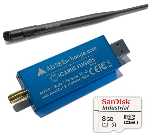 ADSBexchange.com RTL2832U-basierter ADS-B SDR mit Verstärker und 1090 MHz Filter und Software auf industrieller MicroSD von ADSBexchange.com