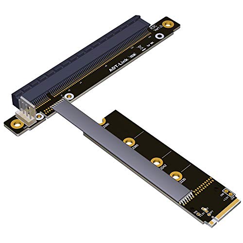 ADT-LINK M.2 NVMe auf PCIe 16x Riser X11050ti 1060ti 1080ti RX580 Grafikkarten-Extender M2 x16 PCI-e für PC Mining Bitcoin BTC (60 cm) von ADT-Link