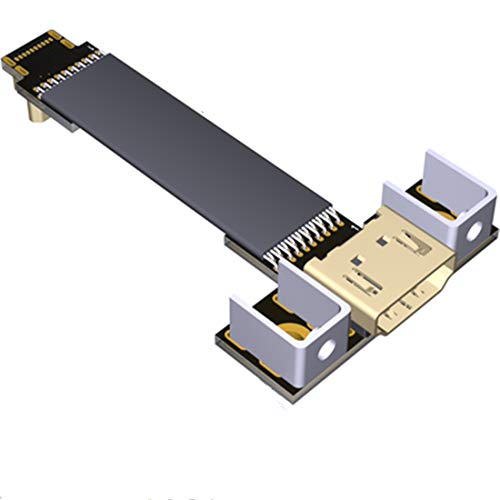 ADT-Link Benutzerdefiniertes FPV-HDMI-Kabel für HDMI-Micro-Flachkamera-Anschluss, flexibler Draht, 20 cm, 18 Gbit/s, 4K @ 50/60 2160p für HDMI2.0 für FPV Kamera Drohne Gimbal 45 cm A4T-D3 von ADT-Link