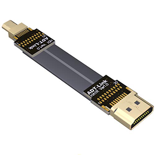 ADT-Link FPV Kabel für HDMI Micro Mini Flachkamera Anschluss 5 cm-50 cm Flexible Draht Line 18 Gbps 4K @ 50/60 2160p für HDMI2.0 für FPV Kamera A1R-D1 20cm von ADT-Link