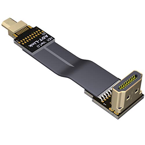 ADT-Link FPV Kabel für HDMI Micro Mini Flachkamera Anschluss 5 cm-50 cm Flexible Draht Line 18 Gbps 4K @ 50/60 2160p für HDMI2.0 für FPV Kamera A2-D1 20cm von ADT-Link