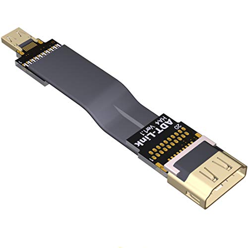 ADT-Link FPV Kabel für HDMI Micro Mini Flachkamera Anschluss 5 cm-50 cm Flexible Draht Line 18 Gbps 4K @ 50/60 2160p für HDMI2.0 für FPV Kamera A4-D4. 20cm von ADT-Link