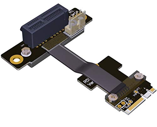 ADT-Link M.2 WiFi A.E Key A+E auf PCI-e 4X x4 Riser Extender Adapter Karte Ribbon Gen3.0 Kabel AE Key A E für PCIE 3.0 x1 x4 x16 M2 Karte R52SL 100cm von ADT-Link