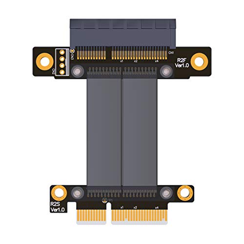 ADT-Link PCIe 3.0 x4 Stecker auf Buchse Verlängerungskabel R22SF PCI Express Gen3 Motherboard Grafikkarte SSD RAID Extender Konvertierung Riser Card 10CM von ADT-Link