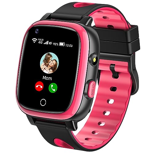 ADUOGENG 4G Smartwatch Kinder mit GPS und Telefon, Smart WiFi, Videoanruf, Kamera, SOS, Schulmodus, für Jungen und Mädchen 5–14 Jahren, Kids Halsseil von ADUOGENG