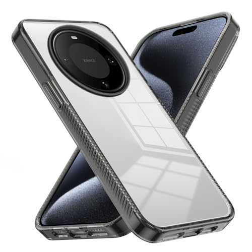 Telefonmode Kristallklare, kompatibel mit Huawei Mate 60 Pro/Mate 60 Pro Plus-Hülle, hartes Acryl-PC, ultradünne schützende Rückseitenabdeckung, kratzfeste, stoßdämpfende Abdeckung Handyhülle(Black) von ADVDJBV