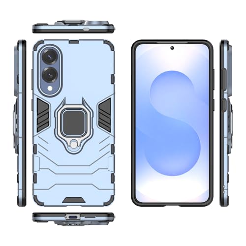 ADVDJBV Telefonmode Kompatibel mit Samsung Galaxy S25 Edge 5G-Telefonhülle, schlanke Hülle mit Ständer und Ständer, PC- und TPU-Abdeckung mit Halterung Handyhülle(Blue) von ADVDJBV