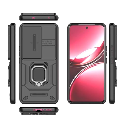 ADVDJBV Telefonmode Kompatibel mit Vivo V50 5G (ausländische Version) Handyhülle, schlanke Hülle, Ständer-Handyhülle, PC- und TPU-Handyhülle, Push-Window-Handyhülle Handyhülle(Black) von ADVDJBV