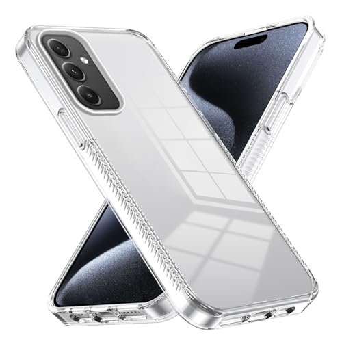 Telefonmode Kristallklare, kompatibel mit Samsung Galaxy A35 5G Hülle, hartes Acryl-PC, ultradünne schützende Rückseitenabdeckung, kratzfeste, stoßdämpfende Abdeckung, kompatibel mit Galaxy A35 5G Han von ADVDJBV
