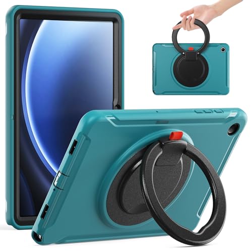 Tablet-Hülle Kinderhülle Compatible with Samsung Galaxy Tab A9 Plus (2023) SM-X210/SM-216/SM-X218 11 Zoll, drehbarer, stoßfester Griff mit Ständer, kindersichere Hülle, robuste, robuste Schutzhülle Co von ADVDJBV
