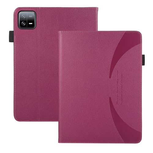 Tablet Cover Flip Cover Kompatibel mit Xiaomi Mi Pad 6/6 Pro 2023 Tablethülle, Ultra dünne, leichte PU Leder Schutzhülle Kratzfeste magnetische Stoßstange, Funflipcover von ADVDJBV